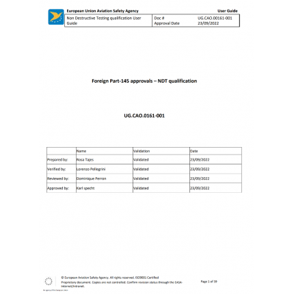 EASA新发布无损检测资格鉴定用户指南解读